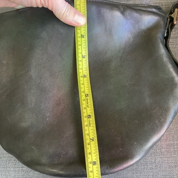 Coach Mini Bleeker Black Leather Crossbody Duffle Bag - Picture 8 of 9